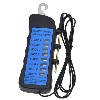 12KV Neon Fence Voltage Tester 2000 to 12000V 8 Neon Indicator Lights Waterproof Fence Tester for Farms Waterproof Fence Tester